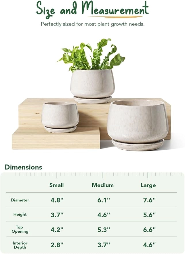 LeafLoop Classic Ceramic Planter Set - Image 2